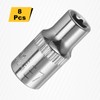 sourcing map 8pcs E-Torx Socket 1/4" Drive E7 External Torx