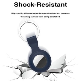 4 Stück Schutzhülle Kompatibel mit Airtags,Silikon Hülle mit Keyring für AirTags,Silikon Hülle Schlüsselanhänger,für AirTags Anhänger Halter Keychain Case Cover Key Ring(Schwarz+Grau+Weiß+Blau)