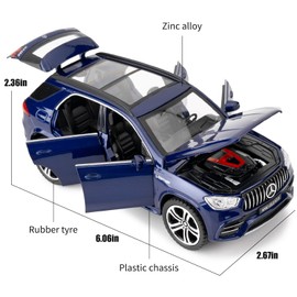 TGRCM-CZ 1:32 Scale Benz AMG GLE 63S SUV Toy Car,Alloy Diecast Pull Back Car Model with Light and Sound Toy Vehicles for Kids Boys Girls Gift (Blue)