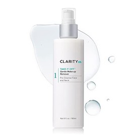 ClarityRx Take It Off Gentle Face & Eye Makeup Remover, Natural Plant-Based Calming Facial Cleanser with Antioxidants for All Skin Types, 6 oz