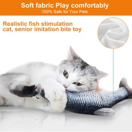 CKFPS Cat Toys, Moving Cat Kicker, Floppy Wiggle Fish for Small Dogs, Interactive Motion Kitten Exercise Toys,Floppy Cat Kicker Fish Toy