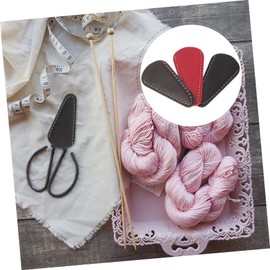 Beavorty 6pcs Leather Scissor Cover Scissor Protector for Safe Storage and Use Includes Black Khaki and Options for Home and Professional Use