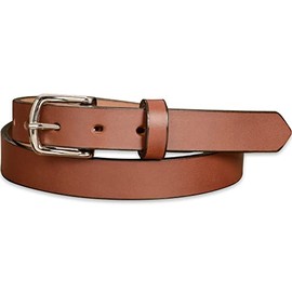 Bullhide Belts Mens Leather Belt for Casual, Dress 1" Wide, Medium Brown, 34"