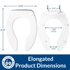 CHURCH 9500SSCT Commercial Open Front Plastic Toilet Seat, Extra Heavy