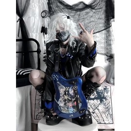 MILLEVIBE Ita Bag Crossbody Bass Guitar Shoulder Bags Y2K Japanese Cool Style for Unisex Women Men in Fluorescent Hue (Blue)