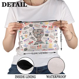 PYOUL Gen X Inspired Gift Gen X Cassettes Makeup Bag 80's Vibe Cosmetic Bag Generation X Trending Gift Nostalgia Merch (Gen X Cassettes Bag)