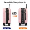 KYME Pink Hardside Expandable Carry On Luggage 22x14x9 Airline Approved