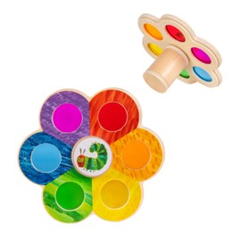 KIDS PREFERRED Eric Carle Toddler Toys The Very Hungry Caterpillar Color Discovery Spinner Toys for Kids and Toddlers, Shapes and Colors Learning Toy