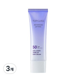 Charmzone Top Class Advanced Lifting Collagen Tone-Up Sun Cream Women's Sun Cream SPF 50+ PA++++, 3 Pieces, 50ml / 참존 탑클래스 어드밴스드 리프팅 콜라겐 톤업 선크림 여성 썬크림 SPF 50+ PA++++, 3개, 50ml