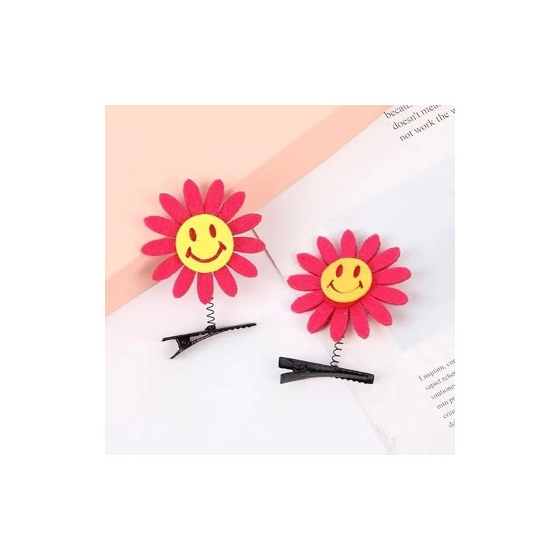 Set de 12 Pinzas para Cabello Flor con Resorte y
