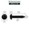 #8 x 3/4" Pan Head Wood Screws (100 pcs), 18-8