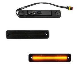 GTINTHEBOX Smoked Lens Amber LED Front Side Marker Light for 2003-2009 Hummer H2 Side Fender Lamps