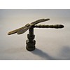 Lamp Finial-Dragonfly-Aged Brass Finish, Highly Detailed Metal Casting