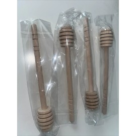 Unbranded 4Pcs Wooden Honey Mixing Stirrer Honey Dipper Sticks Honey Comb Stick HoneySpoon