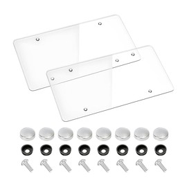 Clear License Plate, Unbreakable License Plate Covers Frame, License Plate Protector- Clear Novelty Number Plate Cover, Universal car Transparent License Plate Cover