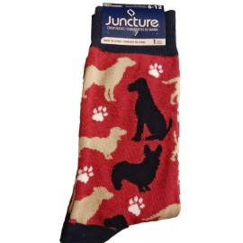 JUNCTURE Dog Lover Printed Socks New Men Novelty Dad Gift Size 6-12