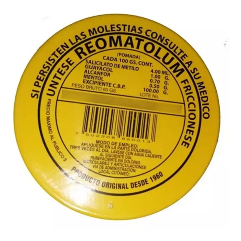 Pomada Reumatolum Original Alcanfor