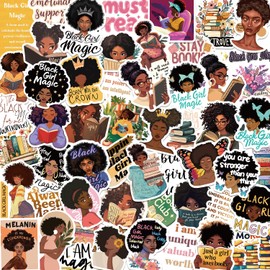 100PCS Black Girl Book Stickers for Kindle Black Girl Magic Affirmation Stickers Black Girls Bookish Stickers Positive Stickers for Women Reading Stickers Black Women Stickers