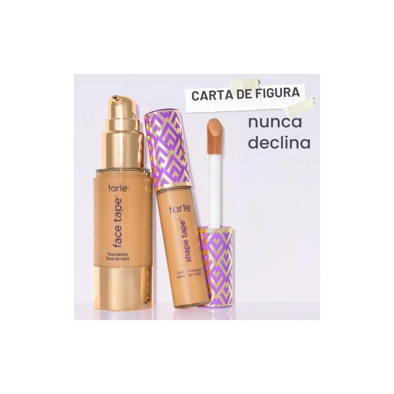 Tarte Face Tape Foundation – Maquillaje impermeable de cobertura completa,