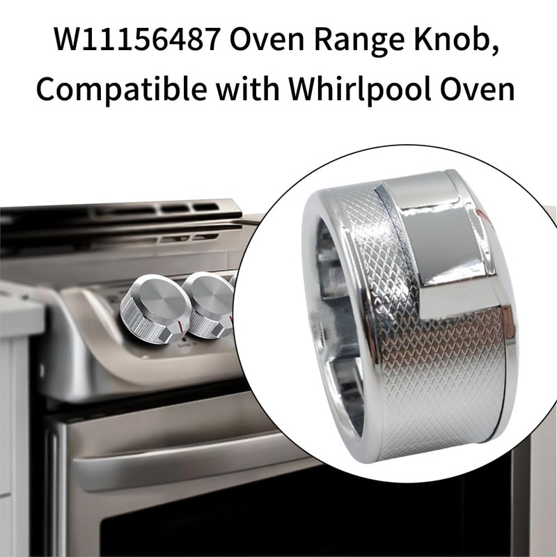 SagaSave W11156487 Range Control Knob, 4 Pcs Kitchen Oven Stove
