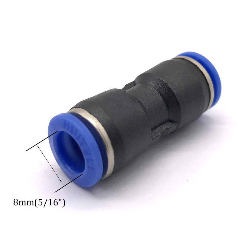 8mm Quick Fitting, 5/16” OD Push to Connect Pipe Tube