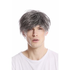 Wig Me Up – GFW387 44 Men's Wig Short wild young Grey Dark grey with black