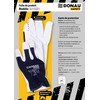 DONAU SAFETY Leather Work Gloves with Elastic Wrist/Size 10/XL/1 Pair/White/Dark