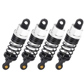 RC Shock Absorber, 4Pcs Aluminium Damper with Redesign Compatible with HSP 1/10 RC Car Climbing (Silver)