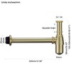 GORDEE Bathroom Basin Sink Bottle Trap Waste Pipe 1-1/4 inch
