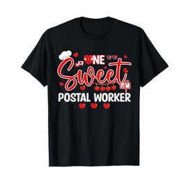 Sweet Postal Worker Valentine's Day Hearts Proud Job Team T-Shirt