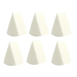 6 Pcs Triangle Sponges, Triangle Shape Make Up Sponges, Face Paint Spongess, Face Liquid Foundation Blending Facial Applicator, Makeup Foundation Beauty Tool, for Powder Cream (White)