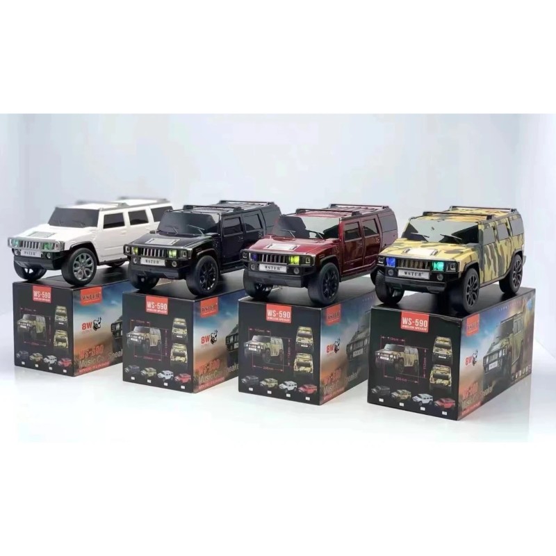 Large SUV Design Portable Wireless for Speaker LED Light WS590-Car-Speaker-Camo