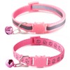 Pink Breakaway Cat Collar with Bells, [2 Pack] Break Away