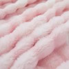 chovy Pink White Rabbit Plush Faux Fur Bread Grid Comforter