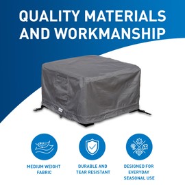 Avalon Square Accent Table Or Ottoman Cover, Patio Ottoman Cover, Patio Furniture Covers, Outdoor Furniture Covers, Covers For Patio Furniture - 30"L X 30" W X 16"H