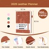 2025 Leather Planner Weekly Monthly 2025 Calendar 12 Month Planners