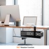 QWORK® Under Desk Storage Under Desk Organizer 360° Rotating Clamp