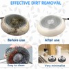 Zalizr 4 Pcs Stainless Steel Scrubber with Handle, Non-Scratch Round
