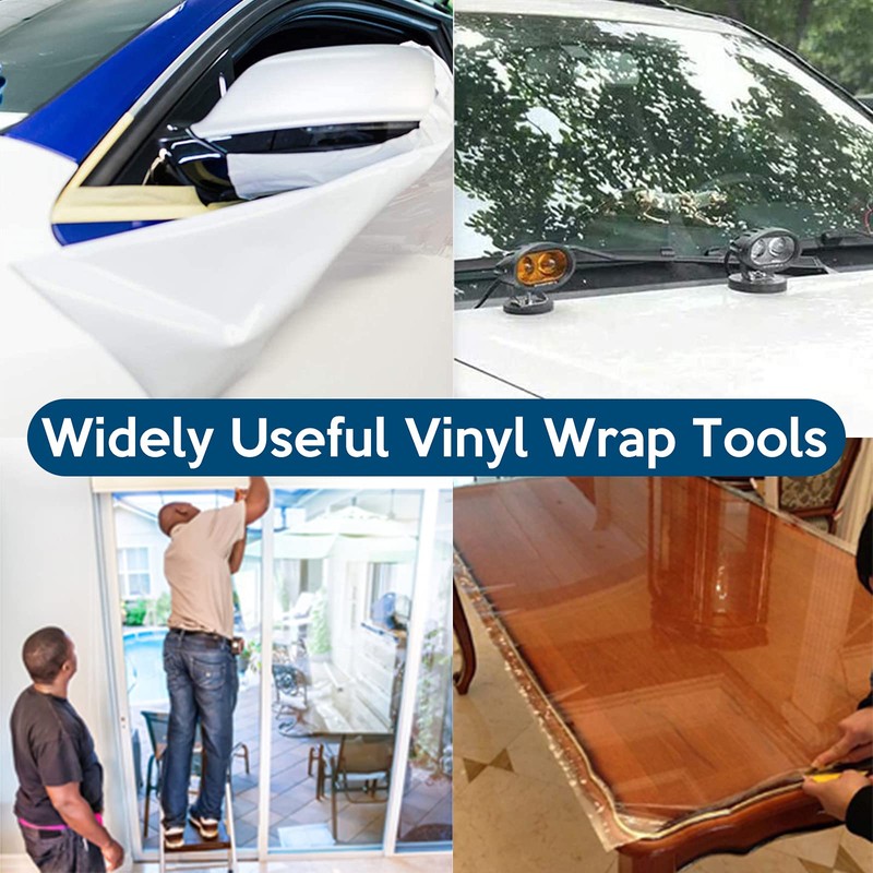 Vinyl Wrap Tool Kit WorthPlanet 8Pcs Protective Car Window Tint