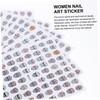 Healvian 4sets Press Nails Gel Nail Stickers -Slide Decals Assortment