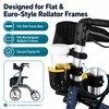 Flat Frame Walker Euro Rollator Cup Holder - Adjustable Clip-On