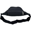 Lorenze Men's Women's Crinkled Nylon Belt Bag, black