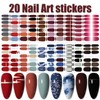 WOKOTO 20 Sheets Curated Color & Design Nail Polish Stickers