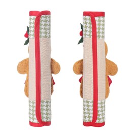 BXEBUI Gingerbread Man Refrigerator Door Handle Covers Set of 2, Gingerbread Girl Boy Christmas Decor Kitchen Appliances Decor Fridge Microwave Dishwasher Door Cloth Protector (A)