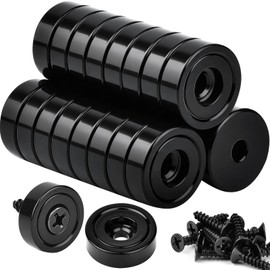 26Pcs Magnets with Holes, Strong Neodymium Magnets Heavy Duty, 18 lbs Pulling Force 0.63" (16 mm) Waterproof Rare Earth Magnets with Countersunk Hole and Wall Mounting Screws, for Workplace, Home