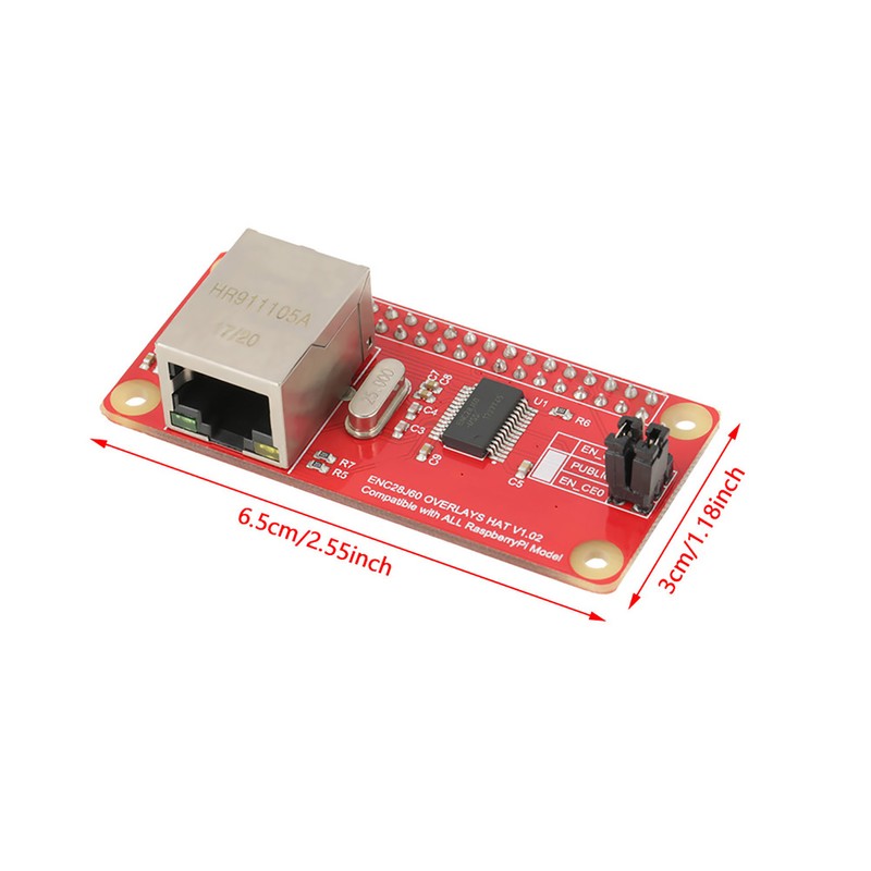 ENC28J60 Ethernet LAN Network Adapter Module for Raspberry Pi Zero