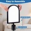 Lounsweer 4 Pcs Arched Stanchion Sign Holder Double Sided Sign
