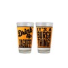 Alberts Gifts MIXING GLASS DRINKUP JAGOFF BLACK/GOLD THEME