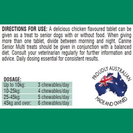 Vetalogica Canine Senior Multi for Dogs 120 Chews