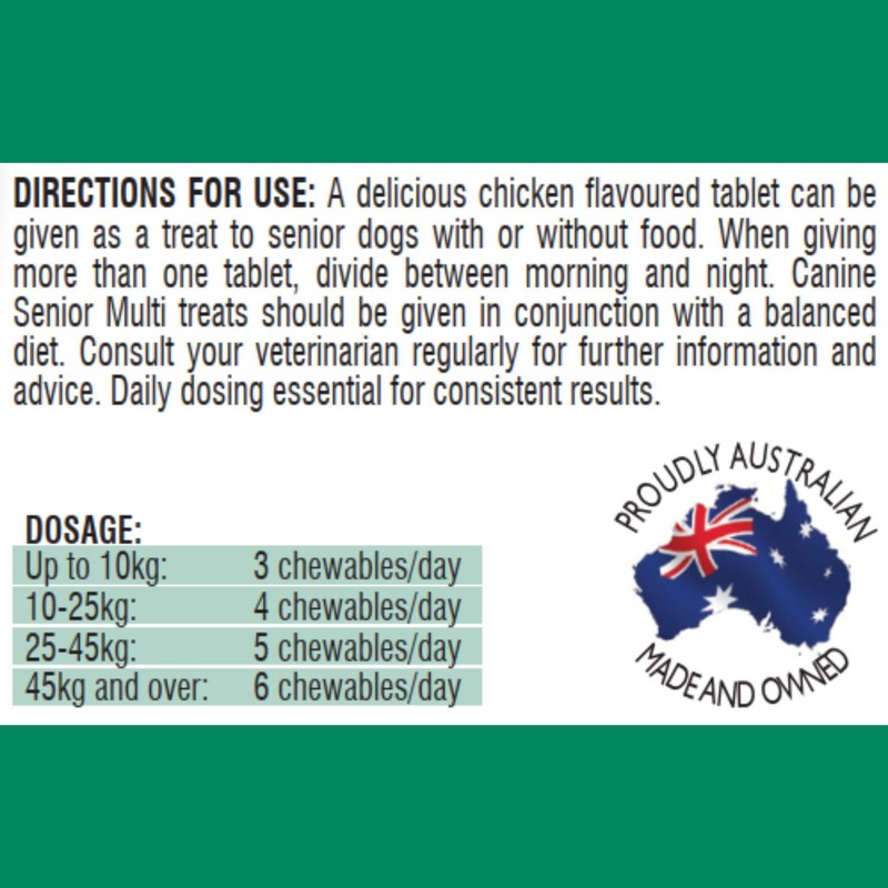 Vetalogica Canine Senior Multi for Dogs 120 Chews